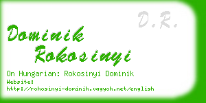 dominik rokosinyi business card